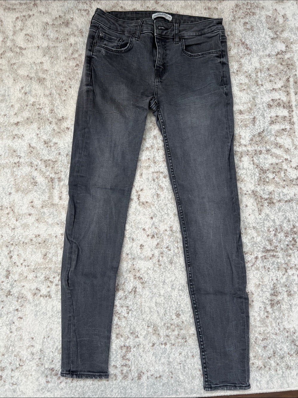 Zara Women's Grey Black Skinny Jeans